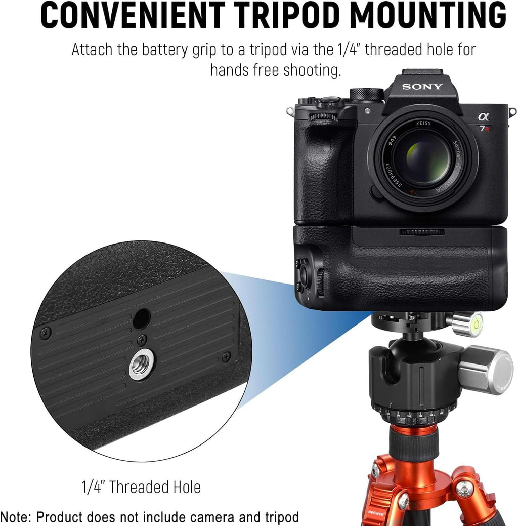 VG-C4EM Battery Grip for Sony A7IV A7R IV A7V A7M4 A9II, Vertical Hand Grip with Dual NP-FZ100 Slots, Ergonomic Non-Slip Design
