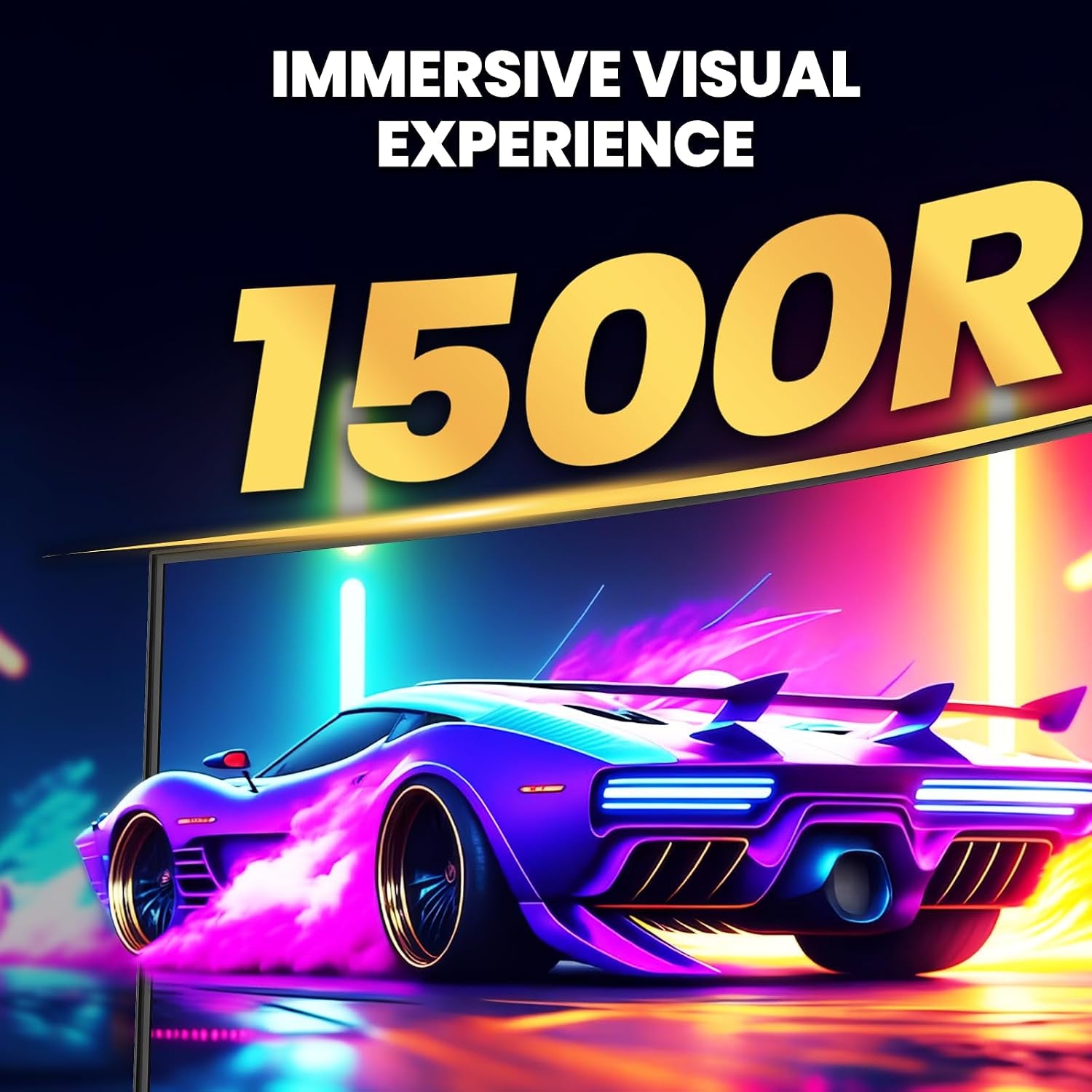 49" DQHD 165Hz Ultrawide Curved Gaming Monitor, 1500R, Freesync, Black | 5120X1440 32:9, 120%Srgb, Low Blue Light, Height-Adjustable Stand, HDMI 2.1/DP 1.4, Wall Mount for Gaming, Editing and Work
