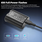 V480 Flash V480C Camera Flash for Canon, GN50 High Output, Built-In Lithium Battery, 1/8000 HSS, 2.4GX Wireless TTL, 1.7S Recycle Time, 650 Full Power Pops for Canon Camera (V480C)