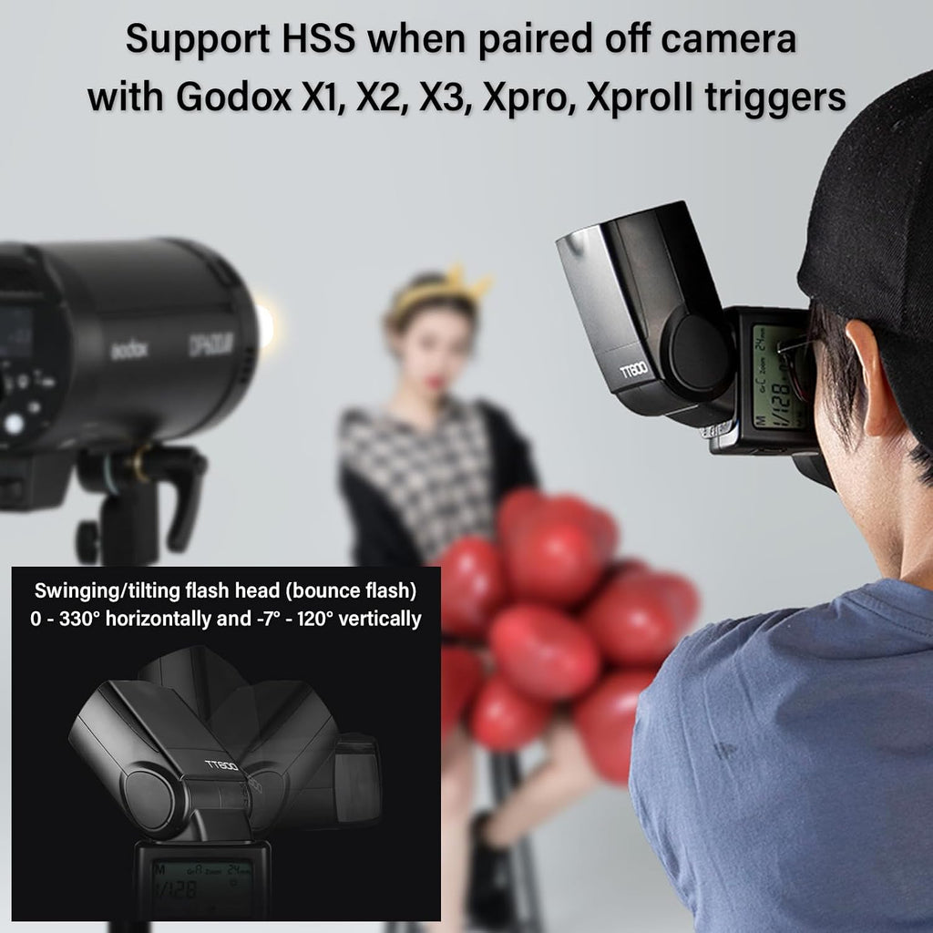 TT600S 2.4G Wireless Camera Flash Speedlite with Diffuser for Sony | Master/Slave GN60 Manual Flash, Support HSS When Paired off Camera with  X Trigger System for Sony Cameras