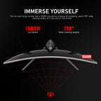 34 Inch Curved Gaming Monitor 240Hz PC Screen Built-In Speakers | UWQHD (3440X1440) 1500R Ultrawide Computer Monitors Mit Freesync & G-Sync Compatible, HDMI 2.0 & DP 1.4, Wall Mountable