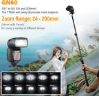 TT600S 2.4G Wireless Camera Flash Speedlite with Diffuser for Sony | Master/Slave GN60 Manual Flash, Support HSS When Paired off Camera with  X Trigger System for Sony Cameras