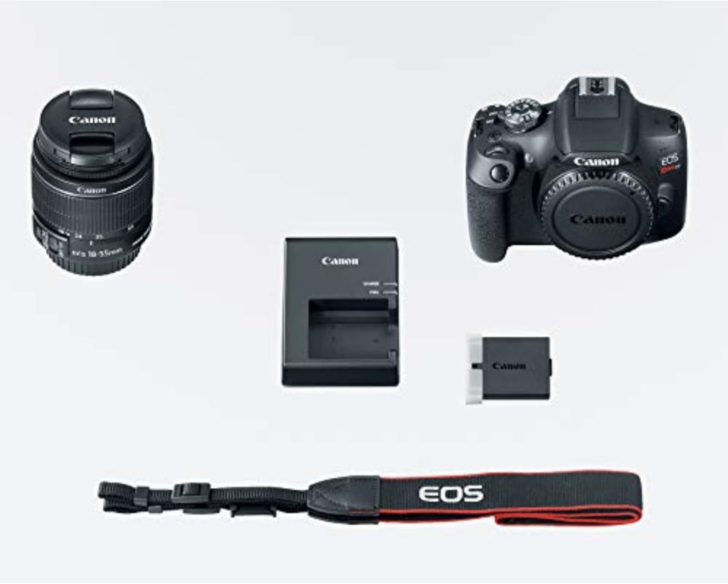 Canon EOS Rebel T7 DSLR Camera EF-S 18-55Mm F/3.5-5.6 Is II Lens Kit, 24.1 Megapixel CMOS (APS-C) Sensor, Full HD Videos, Built-In Wi-Fi, Beginner Photographers, Digital Camera, Black | 24.1MP Aps-C CMOS, Full HD 1080P, Built-In WI-FI and Nfc, Iso 100-6400, Ef-S 18-55Mm Is Ii Kit Lens