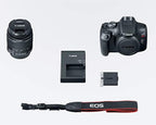 Canon EOS Rebel T7 DSLR Camera EF-S 18-55Mm F/3.5-5.6 Is II Lens Kit, 24.1 Megapixel CMOS (APS-C) Sensor, Full HD Videos, Built-In Wi-Fi, Beginner Photographers, Digital Camera, Black | 24.1MP Aps-C CMOS, Full HD 1080P, Built-In WI-FI and Nfc, Iso 100-6400, Ef-S 18-55Mm Is Ii Kit Lens