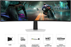 Samsung 49" Odyssey OLED G9 (G91SD) Dual QHD QD-OLED G-Sync Compatible Curved Gaming Monitor, 144Hz, 0.03Ms, AMD Freesync Premium Pro, Ergonomic Stand, 3 Year Warranty, LS49DG910SNXZA