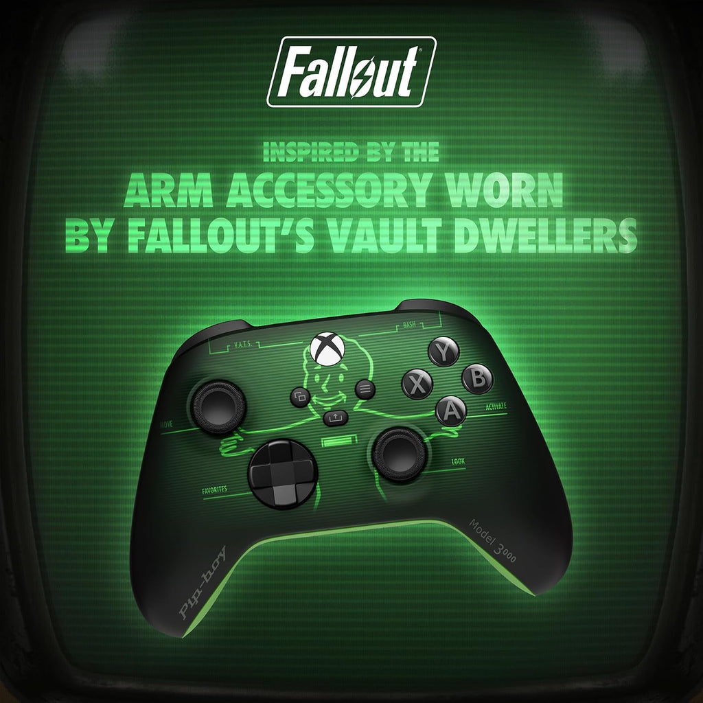 Xbox Wireless Gaming Controller | Fallout Pip-Boy Edition | Console, PC, & Cloud Devices | Textured Grip | Wireless, Bluetooth, USB-C Connectivity