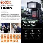 TT600S 2.4G Wireless Camera Flash Speedlite with Diffuser for Sony | Master/Slave GN60 Manual Flash, Support HSS When Paired off Camera with  X Trigger System for Sony Cameras