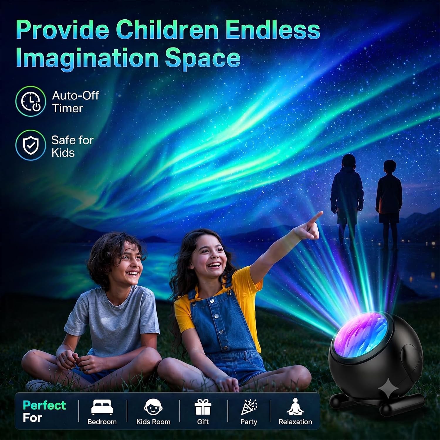 Northern Lights Projector, Aurora Light Projector for Kids Bedroom | Galaxy Light Projector with Timer and Remote, Room Decor, Teen Girls Trendy Stuff Gifts for Boys Adults Christmas Birthday