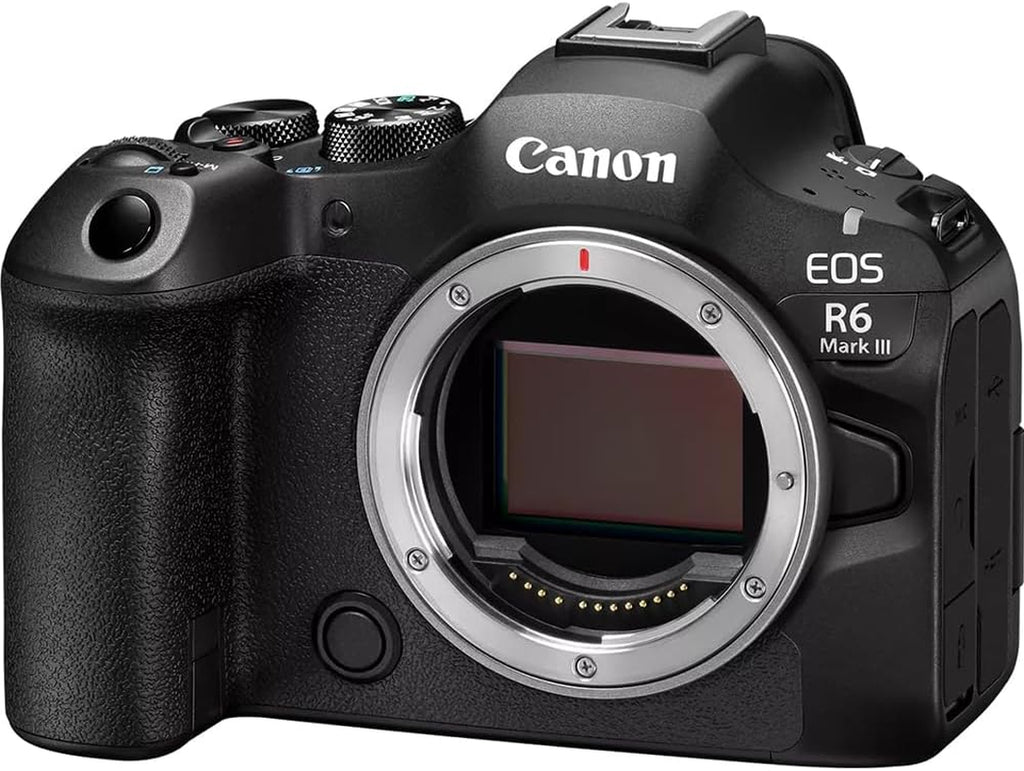 Canon EOS R6 Mark III Full Frame Mirrorless Interchangeable Lens Camera Body 7084C002 32.5MP | 40 FPS | 7K RAW Video | 8.5 Stop IBIS Bundle W/Deco Gear Bag +Microphone +Monopod +Photography Pro Kit