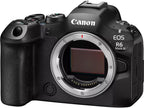 Canon EOS R6 Mark III Full Frame Mirrorless Interchangeable Lens Camera Body 7084C002 32.5MP | 40 FPS | 7K RAW Video | 8.5 Stop IBIS Bundle W/Deco Gear Bag +Microphone +Monopod +Photography Pro Kit