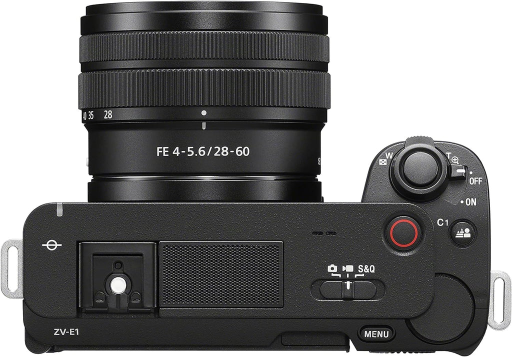Sony Alpha ZV-E1 Full-Frame Interchangeable Lens Mirrorless Vlog Camera with 28-60Mm Lens - Black Body | 12.1MP Full-Frame Exmor R, 4K60P Internal, 10-Bit 4:2:2, 5-Axis Steadyshot