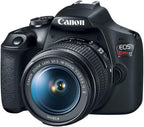 Canon EOS Rebel T7 DSLR Camera with Ef18-55Mm + EF 75-300Mm Double Zoom Kit 2727C021 Bundle with Lexar Premium 64GB SDXC Memory Card, Deco Essentials Camera Bag and Corel Photo Video Suite