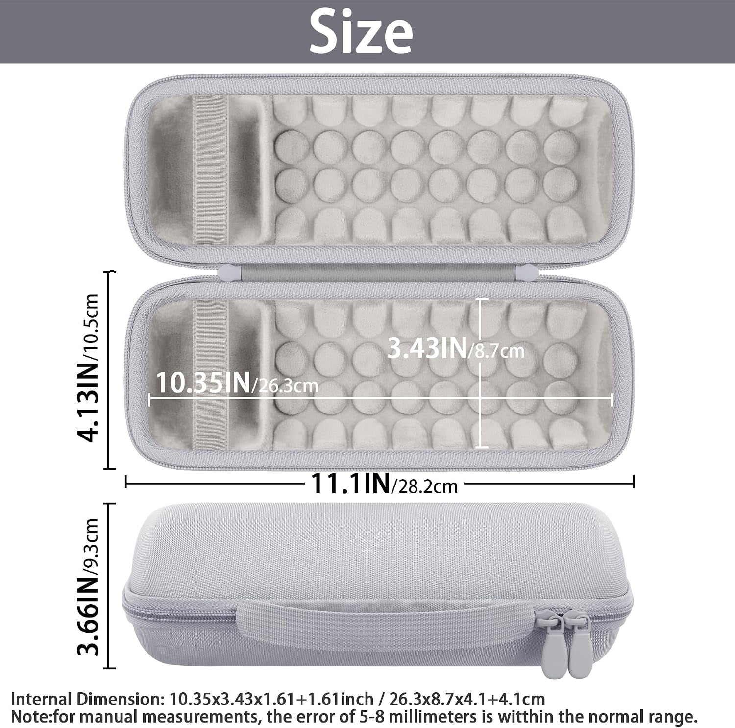 for JBL Flip 7/Flip 6 Waterproof Portable Bluetooth Speaker Protective Case,Case Only(Gray)