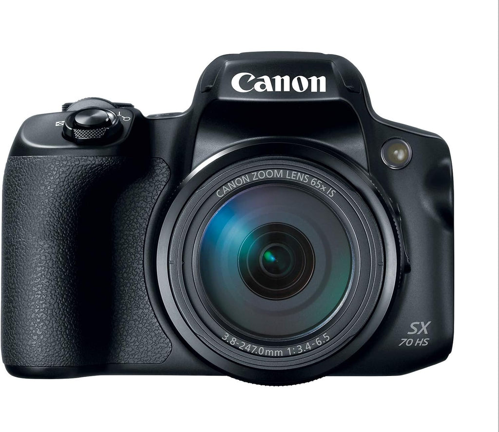 Canon Powershot SX70 20.3MP Digital Camera 65X Optical Zoom Lens 4K Video 3-Inch LCD Tilt Screen (Black) | 20.3MP 1/2.3 CMOS, 4K Video, Digic 8, WI-FI and Bluetooth