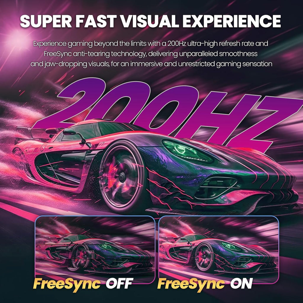 30" FHD 200Hz Ultrawide Curved Gaming Monitor, 1500R, Freesync, Black | 2560X1080 21:9 VA, 120%Srgb, HDMI 2.0/DP 1.4, 3.5Mm Audio and 100X100Mm Wall Mount for Gaming, Movies, Multitasking and Work