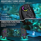 Wireless Phone Controller for Iphone Android with Hall Joystick RGB Gaming Support Xbox Cloud Steam Link Black