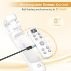 For Sony Tripod Wireless Shooting Grip with Shutter Release - Mini-Tripod with Rechargeable Remote Control for ZV-E10/ZV-E1/ZV-1/ZV-1F/RX100 VII/RX0 II/A6700/A6400/A6600/FX3/FX30, for Vlogging, White
