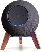 Real Wood Stand for Echo Studio (New Model) 2025,Echo (4Th Gen) Home Speaker, Desktop Tripod Holder Protect Alexa for Sound Better,Stable Wooden Mount for Echo Speaker 2024 on Table (Walnut)