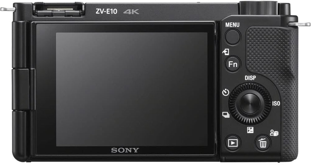 Sony ZV-E10 Mirrorless Camera Black with 16-50Mm Power Zoom Lens (ILCZV-E10L) – 24.2 MP APS-C Sensor, 4K Video, Vari-Angle Screen W/ 64GB Memory Card, Bag, Card Reader and More