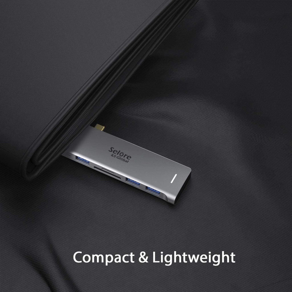 USB C Adapter for Macbook Pro/Air M1 M2 M3 2021 2020 2019 13" 15" 16", 6 in 1 USB-C Hub Macbook Pro Accessories with 3 USB 3.0 Ports,Usb C to Microsd/Sd Card Reader and 100W Thunderbolt 3 PD Port