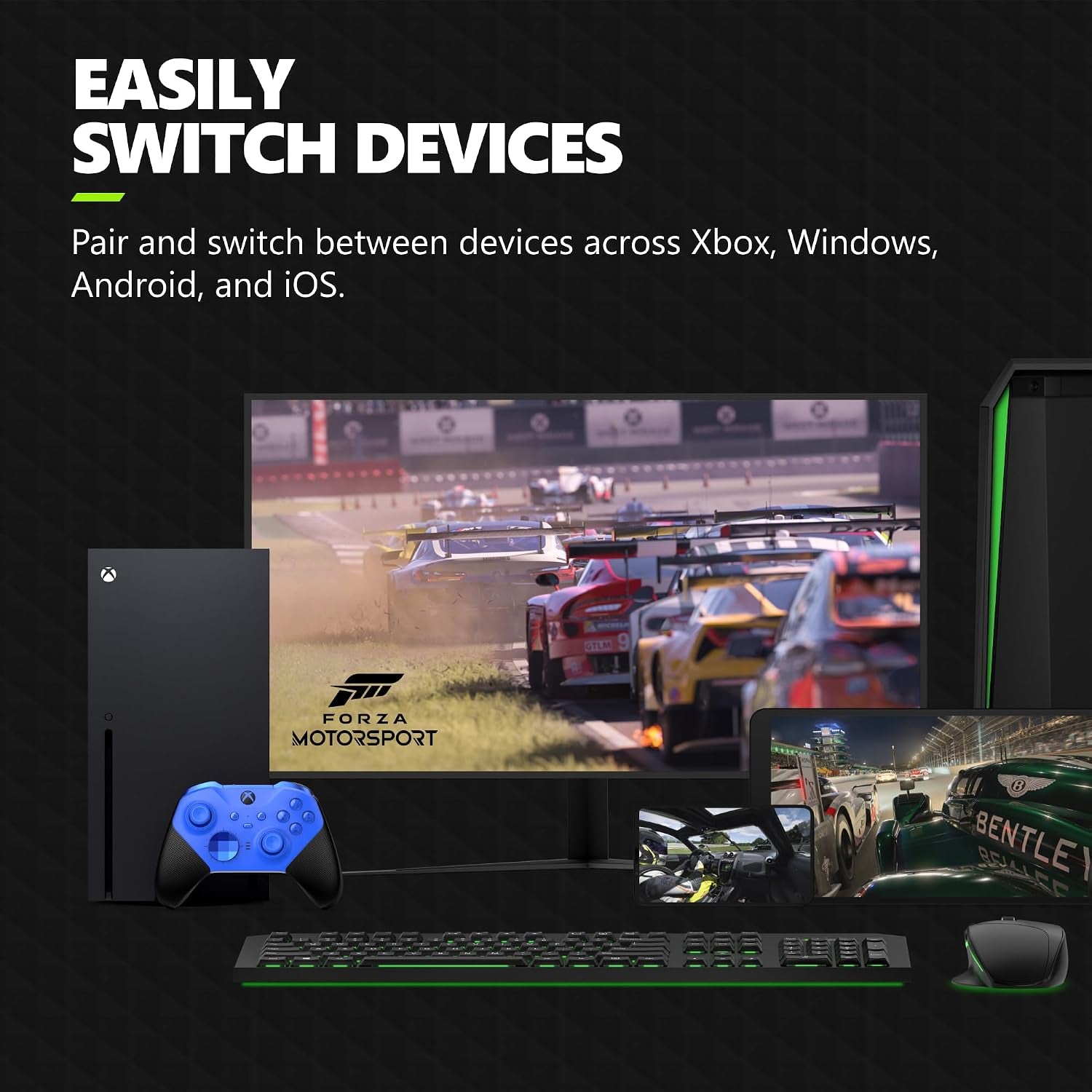 Xbox Elite Series 2 Core Wireless Gaming Controller – Blue Series X|S, One, Windows PC, Android, and Ios