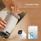 Mini Projector with Wifi and Bluetooth, 4K Protable Smart Projector Build-In Android 14, 130" Screen Auto Keystone Movie Projector Compatible with HDMI Phone TV Stick for Bedroom Outdoor