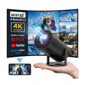 ALEEN & AJEAN Projector 4K 1080P Support, Mini Projector Smart for Movie Projection Compatible with Phone