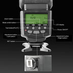 MK430C E-TTL Camera Flash Speedlite with LCD Display Compatible with Canon 70D 77D 80D Rebel T7I T6I T6S T6 T5I T5 T4I T3I SL2 and Other EOS DSLR Cameras with Standard Hot Shoe