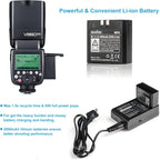 V860II-S TTL Flash for Sony Cameras, GN60 2.4G Wireless Speedlite for Sony, HSS 1/8000S, 20-200Mm Zoom, 2000Mah Li-Ion Battery, 1.5S Recycle Time, 650 Full Power Flashes