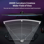 24 Inch Gaming Monitor 200Hz Curved Computer Monitor FHD 1080P, Curved 2800R VA Panel with 1Ms MPRT, Freesync, HDMI DP, VESA Mount for Gaming and Home Office