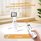 For Sony Tripod Wireless Shooting Grip with Shutter Release - Mini-Tripod with Rechargeable Remote Control for ZV-E10/ZV-E1/ZV-1/ZV-1F/RX100 VII/RX0 II/A6700/A6400/A6600/FX3/FX30, for Vlogging, White