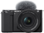 Sony ZV-E10 Mirrorless Camera Kit with 16-50Mm II Power Zoom Lens (Black) | APS-C Sensor | Compact Creator Tool + 64GB Card + Bag + Card Reader + HDMI Cable + Flex Tripod + Hand Strap + More