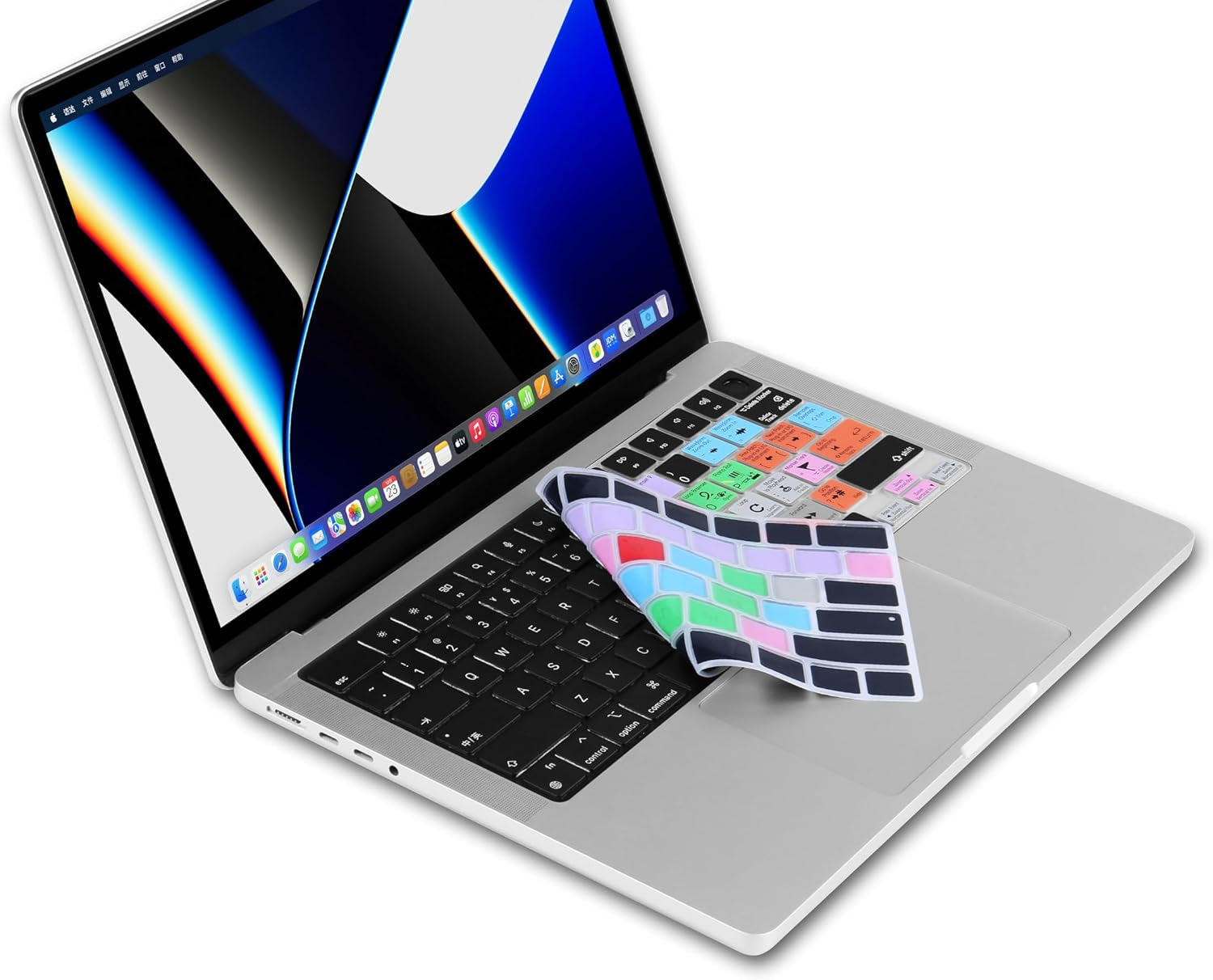 Logic Pro Shortcut US Version Keyboard Cover Skin for 2026-2021 Macbook Pro 14 16 Inch Macbook Air 13 15 Inch with M5/M4/M3/M2/M1 and Macbook Neo