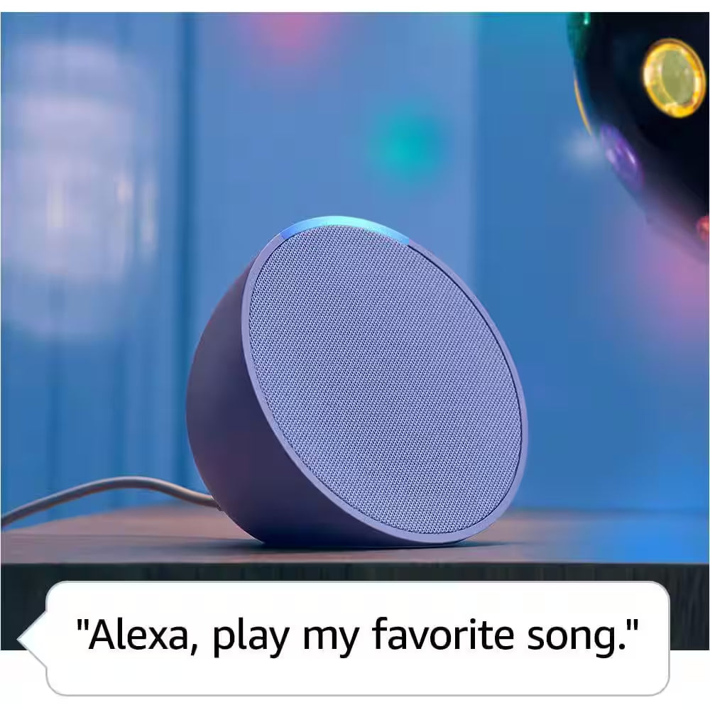Echo Pop (1St Gen) Full Sound Compact Smart Speaker with Alexa, Charcoal