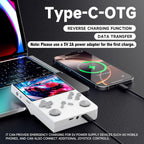 R40 Retro Handheld Game Console - Open Source System,3.5" IPS Screen, 18,000+ Classic Games, 128G TF Card, 3000Mah Battery, Portable Gaming Player for Travel, Retro Gaming Console, White