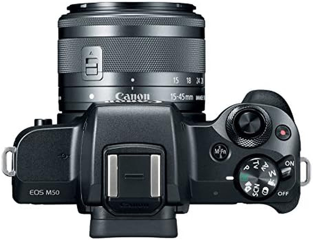 Canon EOS M50 Mirrorless Vlogging Camera Kit with EF-M 15-45Mm Lens, Black