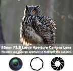 85Mm Lens for Canon RF 85Mm F1.8 Portrait Lens Manual Focus(Mf) for Canon EOS R/Ra/Rp/R3/R5/R5 C/R6/R6 Mark II /R7/R8/R10/R50/R100 Mirrorless Camera (For Canon R Series)