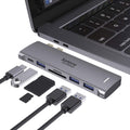 USB C Adapter for Macbook Pro/Air M1 M2 M3 2021 2020 2019 13" 15" 16", 6 in 1 USB-C Hub Macbook Pro Accessories with 3 USB 3.0 Ports,Usb C to Microsd/Sd Card Reader and 100W Thunderbolt 3 PD Port
