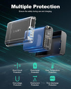 NP-FW50 Battery and Fast Dual Charger with SD Card Slots - 20W PD Fast Charging for Sony ZV-E10 Sony Alpha A6500 A6400 A6300 A6000 A5000 A5100 A7 A7II A7R A7RII A7S A7SII RX10 II III IV