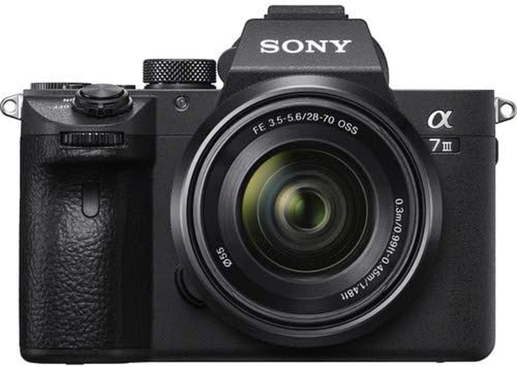 Sony Alpha 7 III Full Frame Mirrorless Camera Kit with 28-70Mm Lens | 24.2MP Digital Camera for Professional Photography and 4K Video (ILCE7M3K/B) with Bag, 64GB Card, Memory Card Reader and More