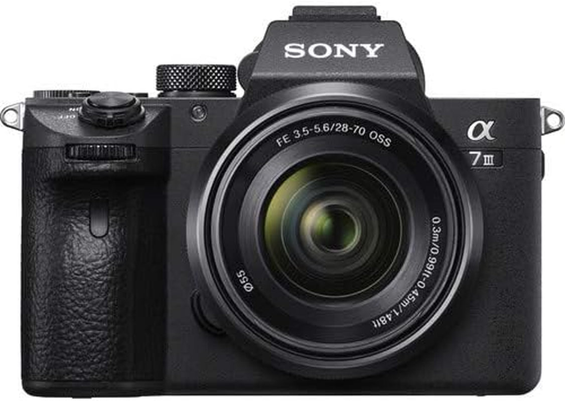 Sony Alpha 7 III Full Frame Mirrorless Camera Kit with 28-70Mm Lens | 24.2MP Digital Camera for Professional Photography and 4K Video (ILCE7M3K/B) with Bag, 64GB Card, Memory Card Reader and More