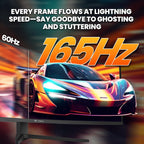 49" DQHD 165Hz Ultrawide Curved Gaming Monitor, 1500R, Freesync, Black | 5120X1440 32:9, 120%Srgb, Low Blue Light, Height-Adjustable Stand, HDMI 2.1/DP 1.4, Wall Mount for Gaming, Editing and Work