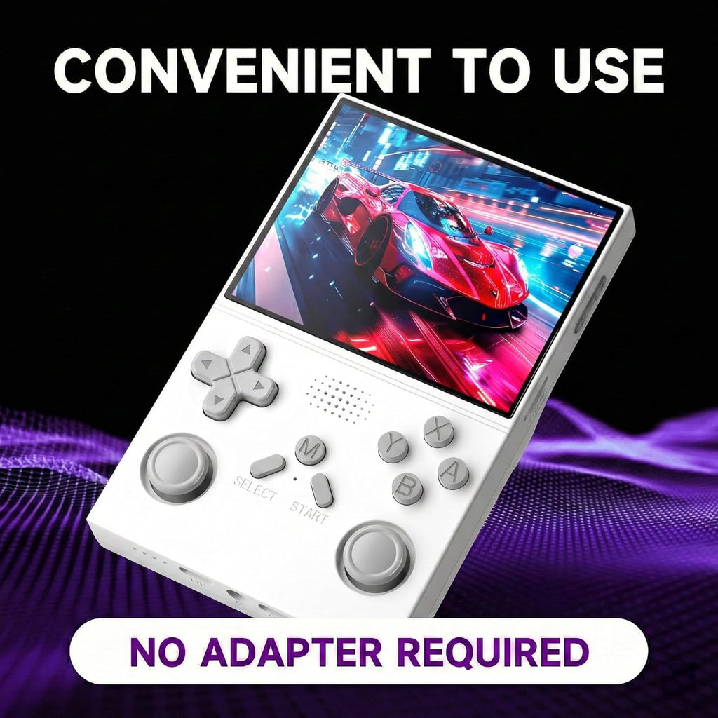 R40 Retro Handheld Game Console - Open Source System,3.5" IPS Screen, 18,000+ Classic Games, 128G TF Card, 3000Mah Battery, Portable Gaming Player for Travel, Retro Gaming Console, White