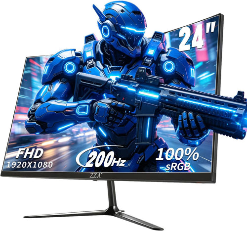 24 Inch Gaming Monitor 200Hz Curved Computer Monitor FHD 1080P, Curved 2800R VA Panel with 1Ms MPRT, Freesync, HDMI DP, VESA Mount for Gaming and Home Office