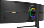 49 Curved Gaming Monitor | 5120X1440 Dual QHD, 165Hz/144Hz, 1500R, 32:9 Ultra-Wide, AMD Freesync, 120% Srgb, Height Adjustable, HDMI 2.1 & Displayport 1.4, VESA Mount, Black