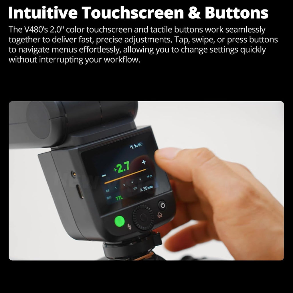 V480 Flash V480C Camera Flash for Canon, GN50 High Output, Built-In Lithium Battery, 1/8000 HSS, 2.4GX Wireless TTL, 1.7S Recycle Time, 650 Full Power Pops for Canon Camera (V480C)