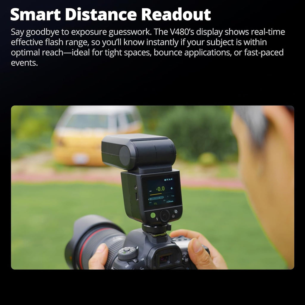 V480 Flash V480C Camera Flash for Canon, GN50 High Output, Built-In Lithium Battery, 1/8000 HSS, 2.4GX Wireless TTL, 1.7S Recycle Time, 650 Full Power Pops for Canon Camera (V480C)