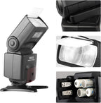 MK430C E-TTL Camera Flash Speedlite with LCD Display Compatible with Canon 70D 77D 80D Rebel T7I T6I T6S T6 T5I T5 T4I T3I SL2 and Other EOS DSLR Cameras with Standard Hot Shoe