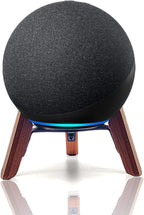 Real Wood Stand for Echo Studio (New Model) 2025,Echo (4Th Gen) Home Speaker, Desktop Tripod Holder Protect Alexa for Sound Better,Stable Wooden Mount for Echo Speaker 2024 on Table (Walnut)