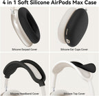 Silicone Case Cover for Airpods Max 2 / Airpods Max Headphones (Black) | Ear Pad Case Cover/Ear Cups Cover/Headband Cover for Airpods Max 2/1 (2026/2024/2020), Accessories for Apple Airpods Max